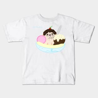 Hot Pug Sundae Kids T-Shirt